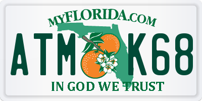 FL license plate ATMK68