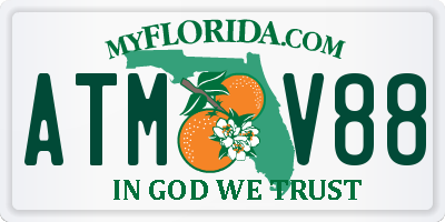 FL license plate ATMV88