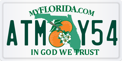 FL license plate ATMY54