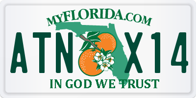 FL license plate ATNX14