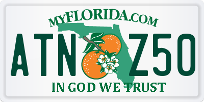 FL license plate ATNZ50
