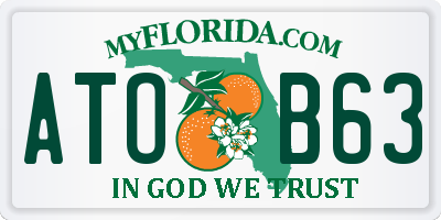 FL license plate ATOB63