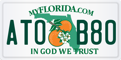 FL license plate ATOB80