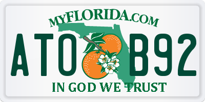 FL license plate ATOB92