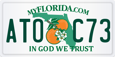 FL license plate ATOC73