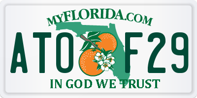 FL license plate ATOF29