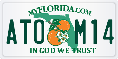 FL license plate ATOM14