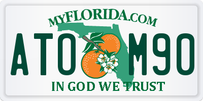 FL license plate ATOM90