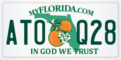 FL license plate ATOQ28