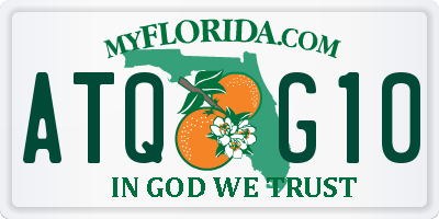FL license plate ATQG10