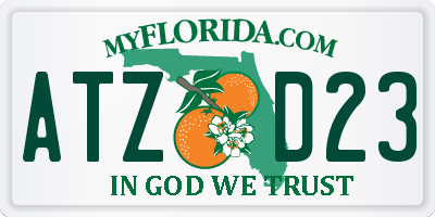 FL license plate ATZD23