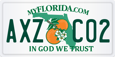 FL license plate AXZC02