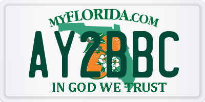FL license plate AY2BBC