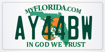 FL license plate AY44BW
