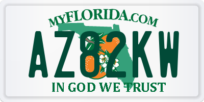 FL license plate AZ82KW