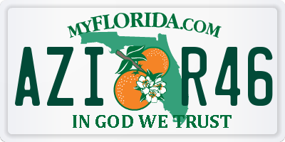 FL license plate AZIR46
