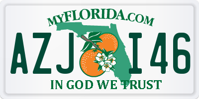 FL license plate AZJI46