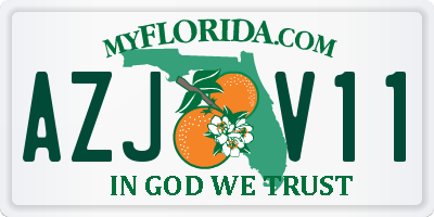 FL license plate AZJV11
