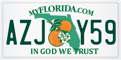 FL license plate AZJY59
