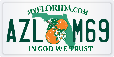 FL license plate AZLM69