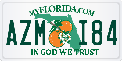 FL license plate AZMI84