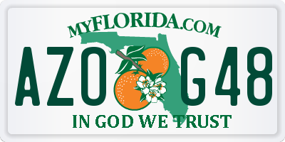 FL license plate AZOG48