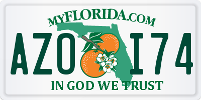 FL license plate AZOI74