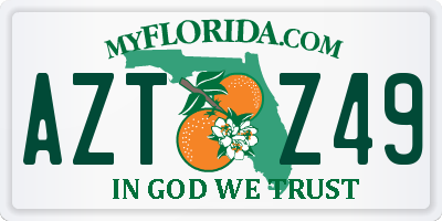 FL license plate AZTZ49
