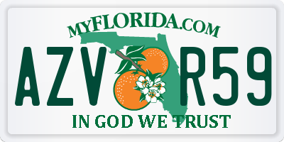 FL license plate AZVR59