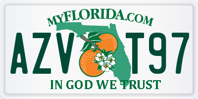 FL license plate AZVT97