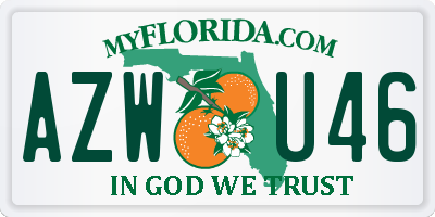 FL license plate AZWU46