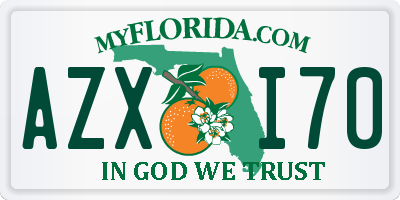FL license plate AZXI70