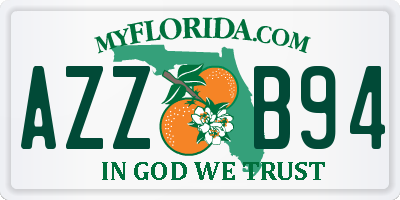 FL license plate AZZB94