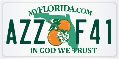 FL license plate AZZF41