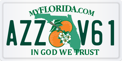 FL license plate AZZV61