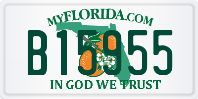 FL license plate B15955