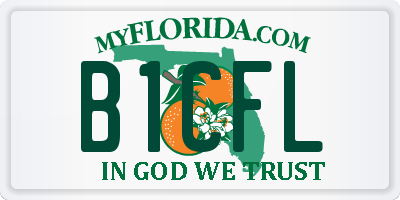 FL license plate B1CFL
