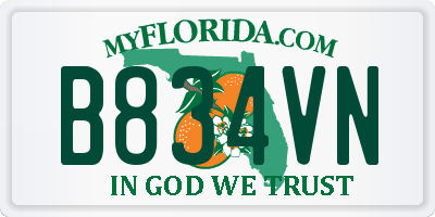FL license plate B834VN