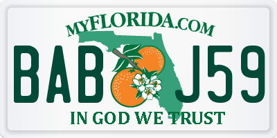 FL license plate BABJ59
