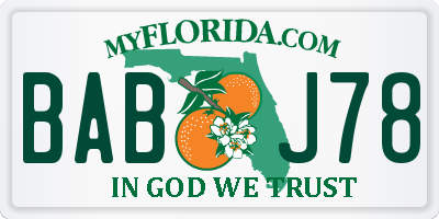 FL license plate BABJ78