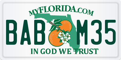 FL license plate BABM35