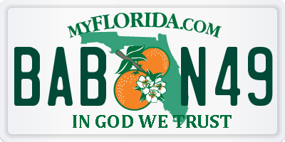 FL license plate BABN49