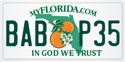 FL license plate BABP35