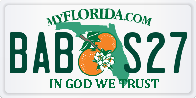 FL license plate BABS27
