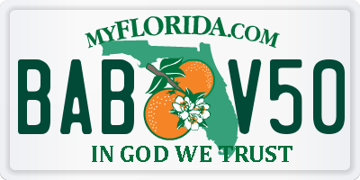 FL license plate BABV50