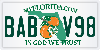 FL license plate BABV98