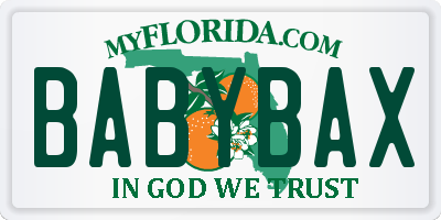 FL license plate BABYBAX