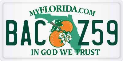FL license plate BACZ59