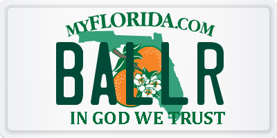 FL license plate BALLR