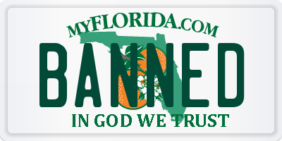 FL license plate BANNED